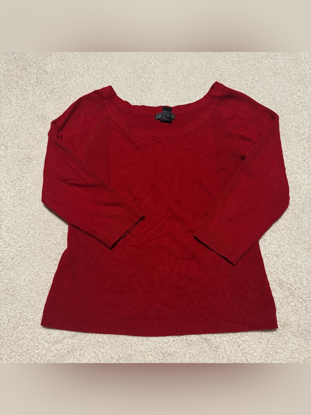 Vintage Y2K takeout ribbed knit scoop neck size large